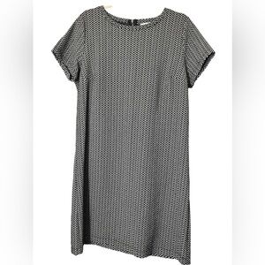 New York & Company Monochrome Zigzag Midi Dress